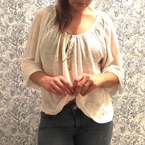 Gold tie Boho Juicy Couture Top